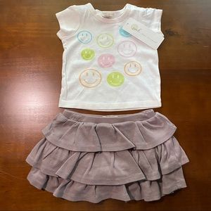 NWT Peek 2-Piece Tee & Skirt Set Size 3-6 Months